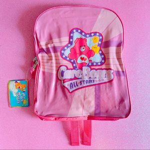 NWT care bears backpack from 2004 (pink all stars)